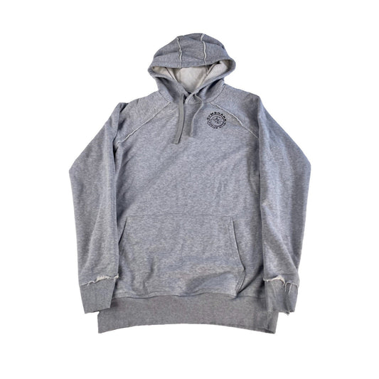 Mens Gymshark Heather Gray Raw Edge Lifting Club Pullover Hoodie Size S
