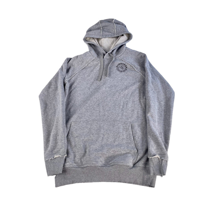 Mens Gymshark Heather Gray Raw Edge Lifting Club Pullover Hoodie Size S