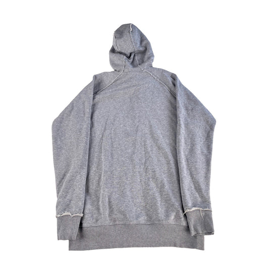Mens Gymshark Heather Gray Raw Edge Lifting Club Pullover Hoodie Size S