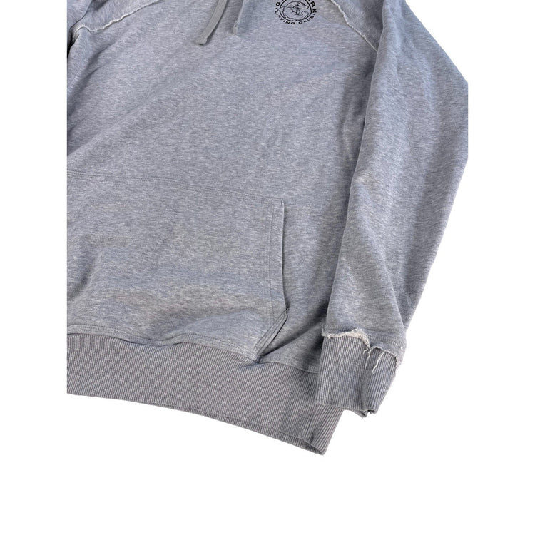 Mens Gymshark Heather Gray Raw Edge Lifting Club Pullover Hoodie Size S