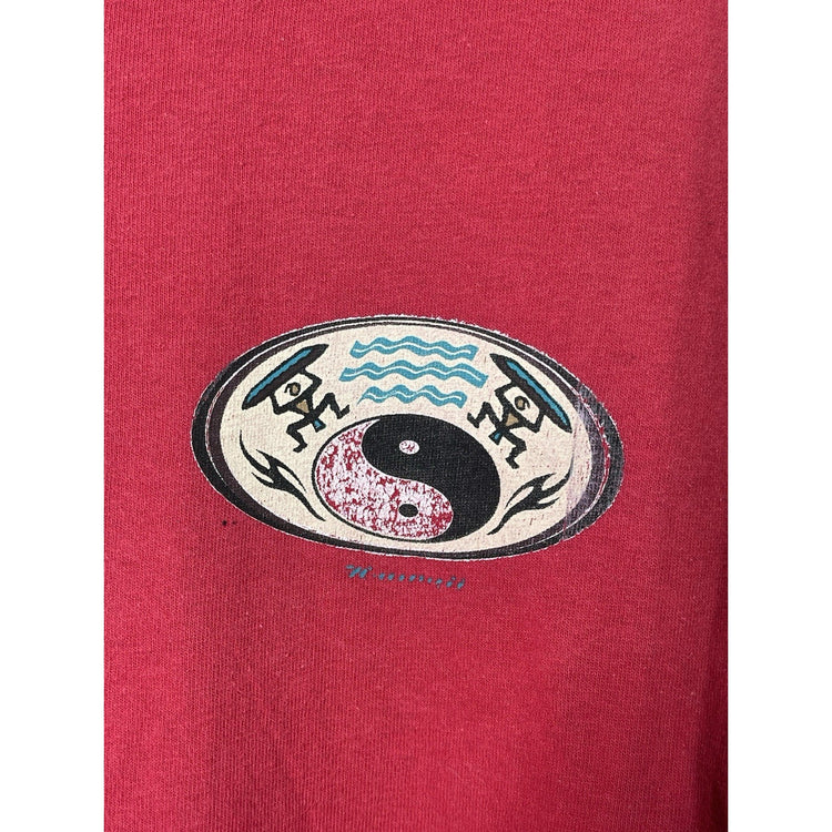 Men’s Vintage Surf Legends Hawaii Red T shirt Sz Large