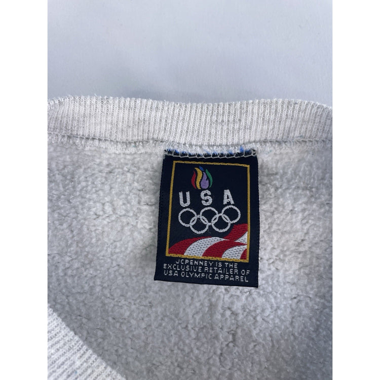 Vintage USA Olympic Sweatshirt Gray Crewneck JCPenney Size L