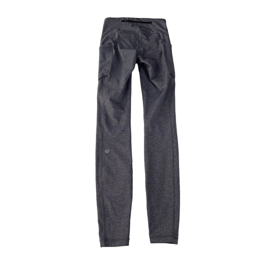 Womens Lululemon Heathered Gray Speed Up Tight 28 Run Athletic Leggings Size 2