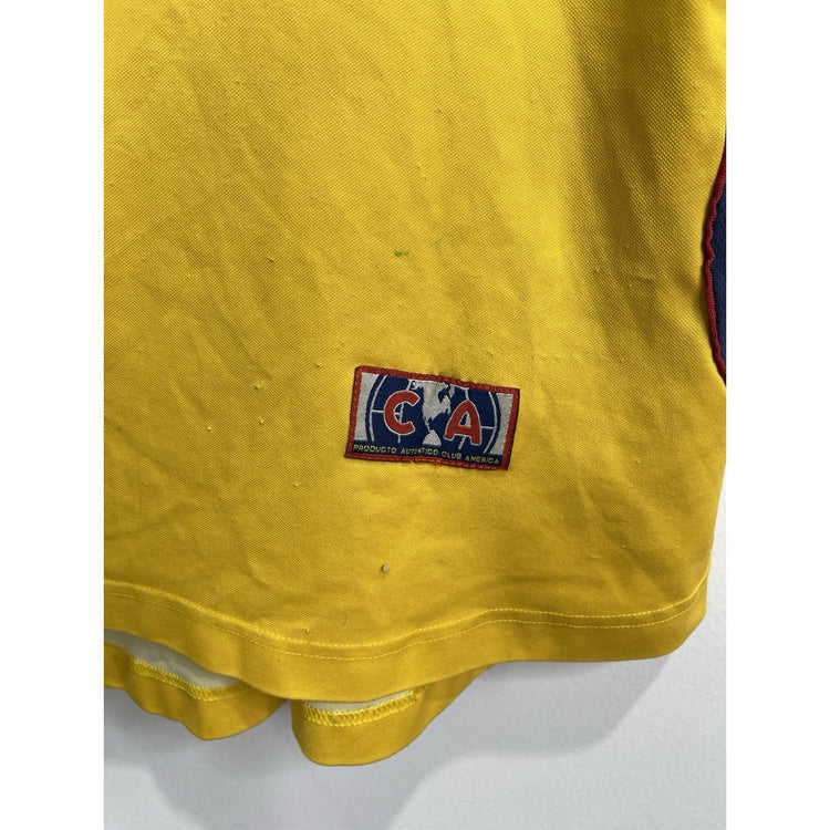 Adult Nike Team DRI-FIT Club America Yellow Short Sleeve Jersey Sz Large