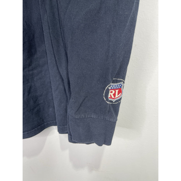 Men’s VTG Navy Blue Ralph Lauren Polo Jeans T Shirt Panthers NFL Design Sz XL