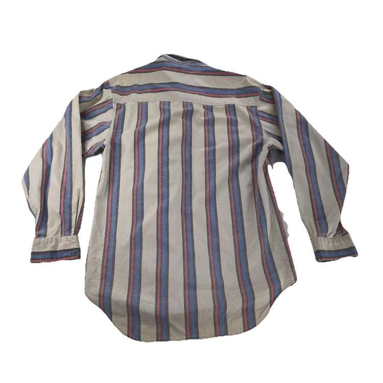 Men’s Wrangler(RW) Long Sleeve, Multicolor Stripe, Outdoor Button-Up Shirt SizeL