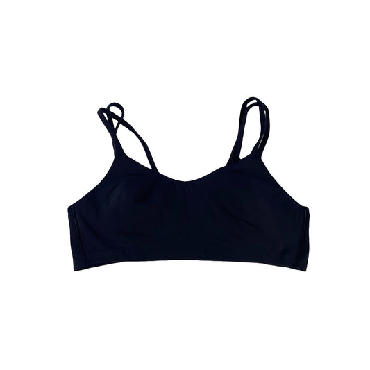 Womens Lululemon Black Cross Back Dual Strap Yoga Sports Bra Size M
