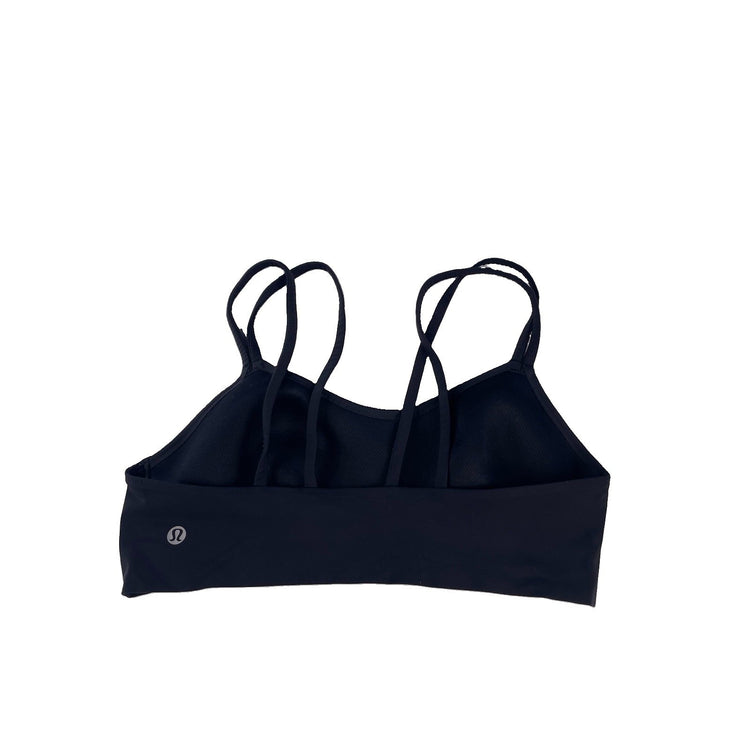 Womens Lululemon Black Cross Back Dual Strap Yoga Sports Bra Size M