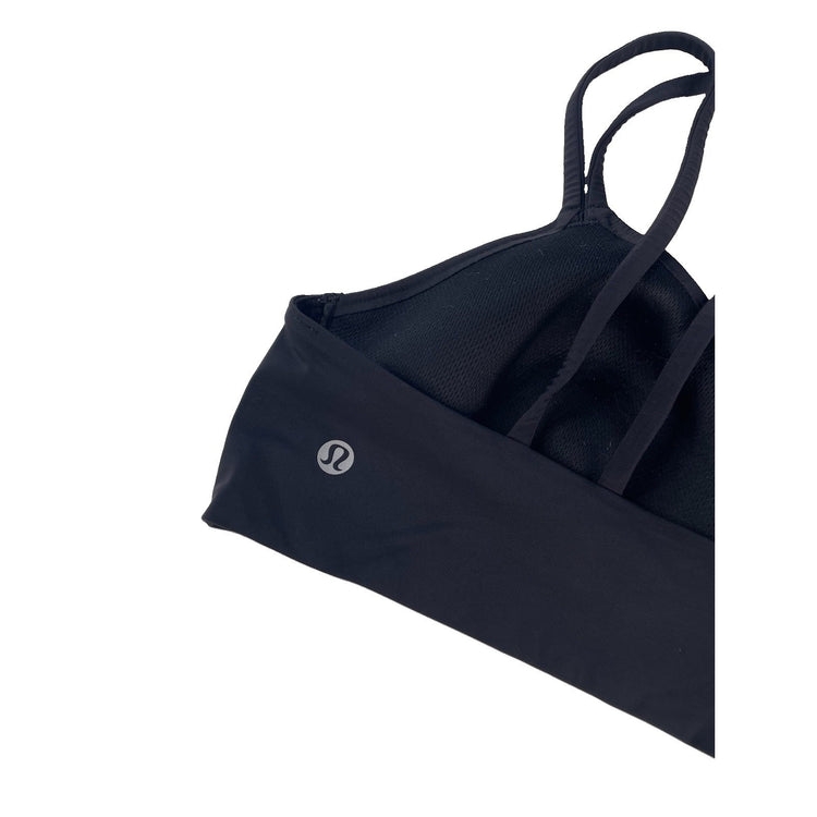 Womens Lululemon Black Cross Back Dual Strap Yoga Sports Bra Size M