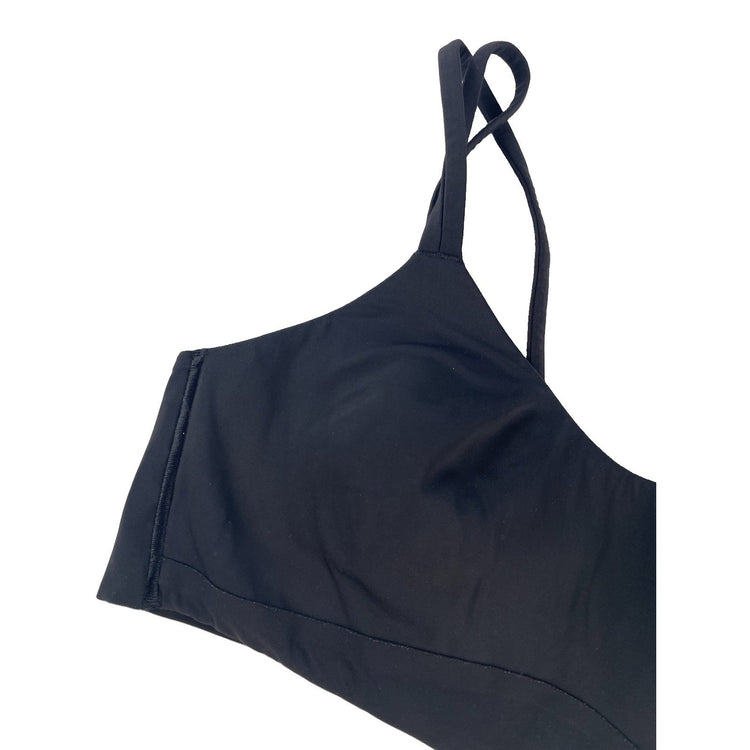 Womens Lululemon Black Cross Back Dual Strap Yoga Sports Bra Size M