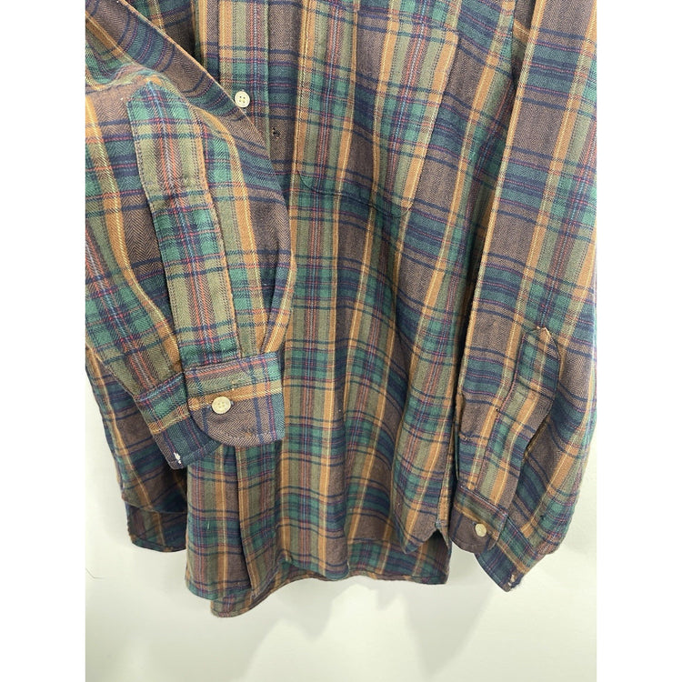 Men’s Pendleton Plaid Shirt Board Work Rancher Flannel Western Preppy Sz L