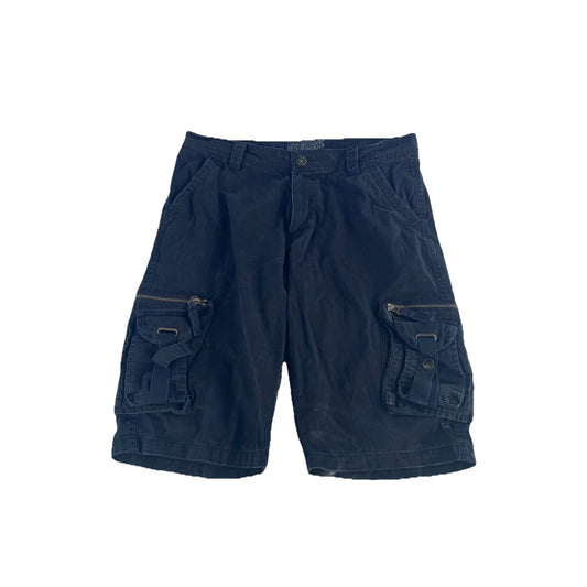 Mens MMA Elite Black Cargo Shorts With Zip Pockets Size 34