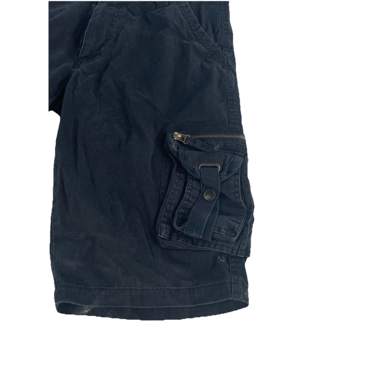 Mens MMA Elite Black Cargo Shorts With Zip Pockets Size 34