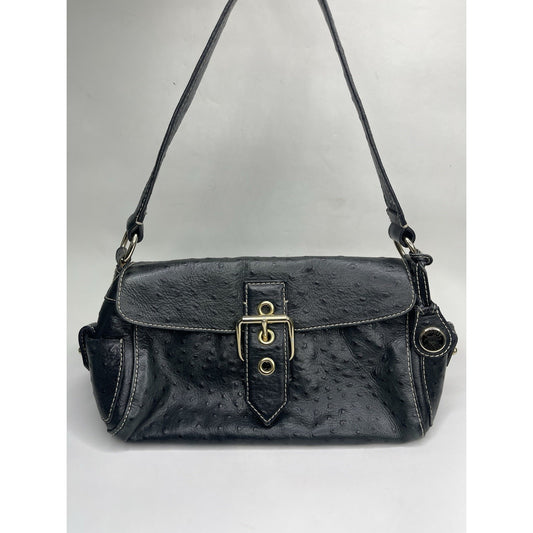 Women’s Dooney And Bourke Ostrich Green Leather And Gold Purse