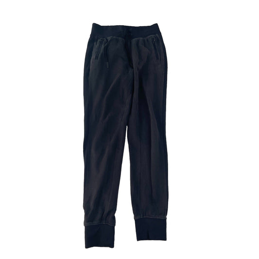 Womens Lululemon Black Scuba Fleece Lined Pocket Drawstring Joggers SIZE 4