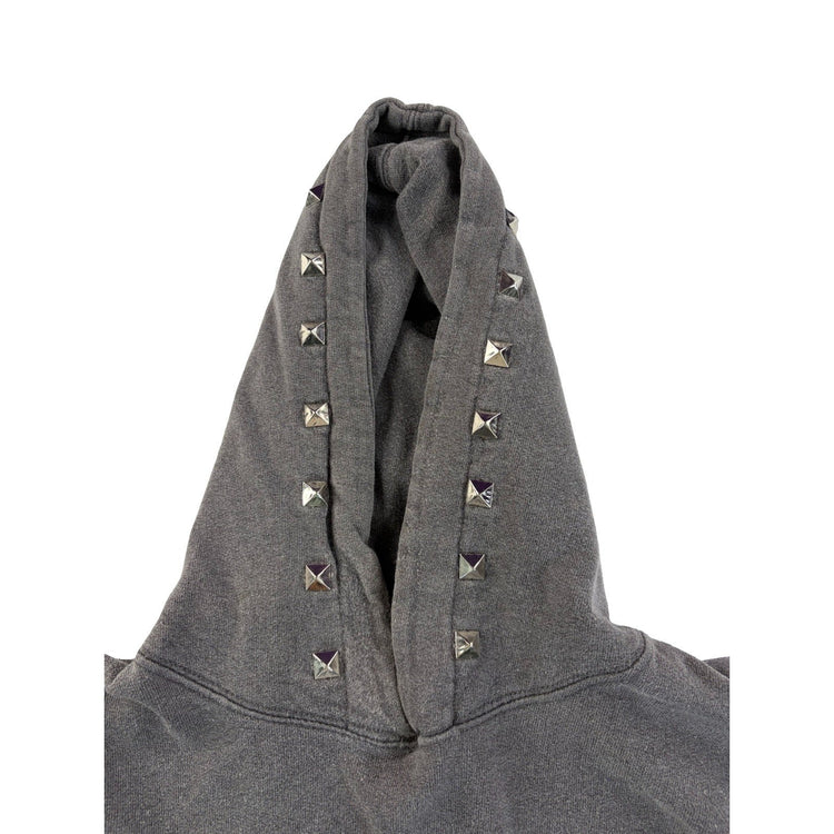 Men’s RARE Gray Vintage Dragon With Studded Hoodie Size M