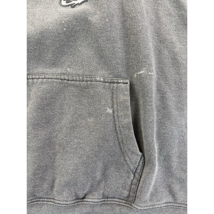 Men’s RARE Gray Vintage Dragon With Studded Hoodie Size M