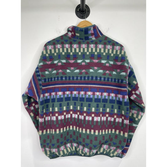 Vintage Colombia Sportswear Half Zip Aztec Jacket Size Large
