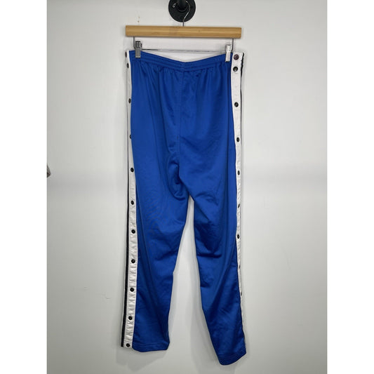 Mens Blue Adidas Side Seam Snap On Track Pants Sz Medium