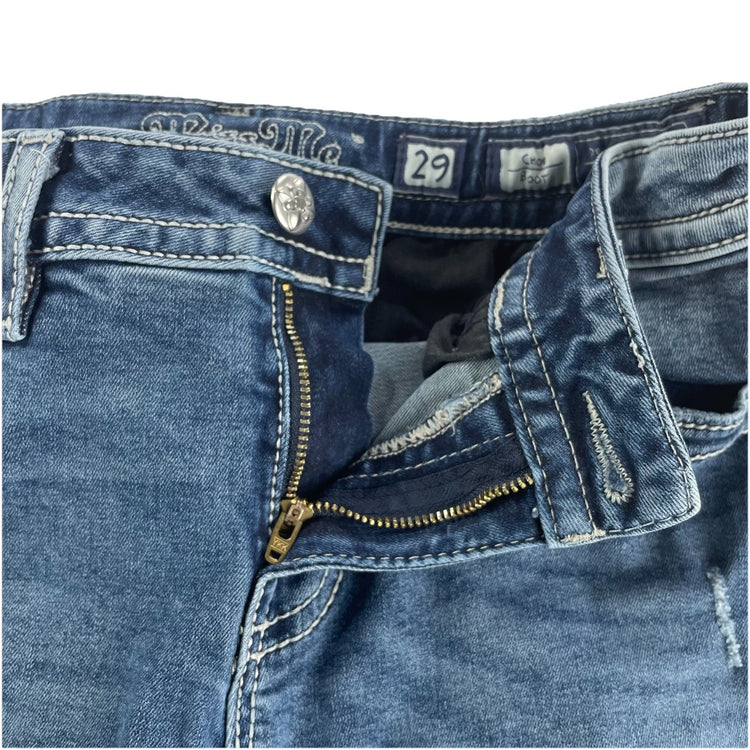 Womens Vintage Miss Me Bootcut Blue Jeans Size 29