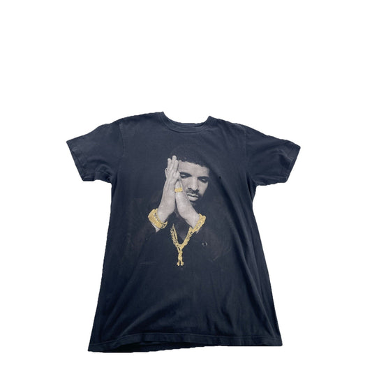 Unisex 2010s Drake Grapic Black Tee Size S