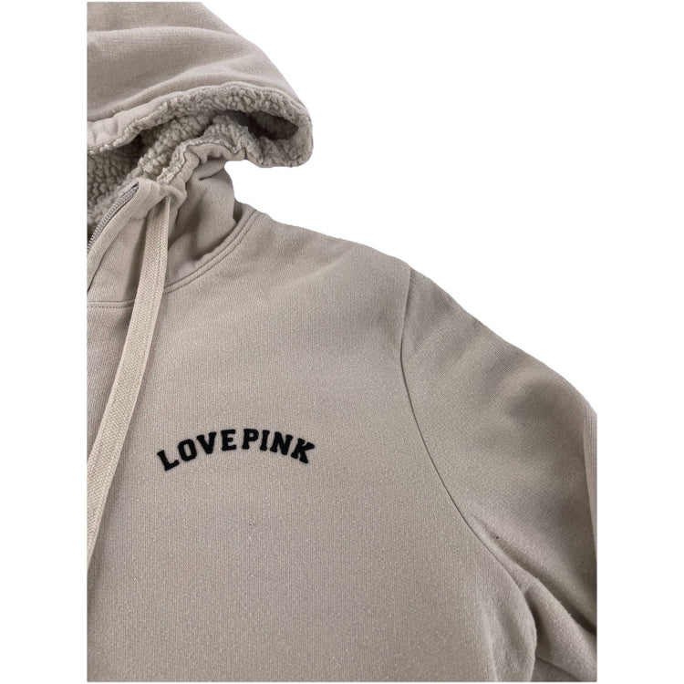 Womens Victoria Secret Tan Sherpa-lined Zip-up Jacket Size S