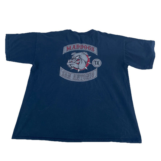 Mens Gildan Heavy Cotton Mad Dog San Antione Texas Bulldog Graphic Tee Size XL