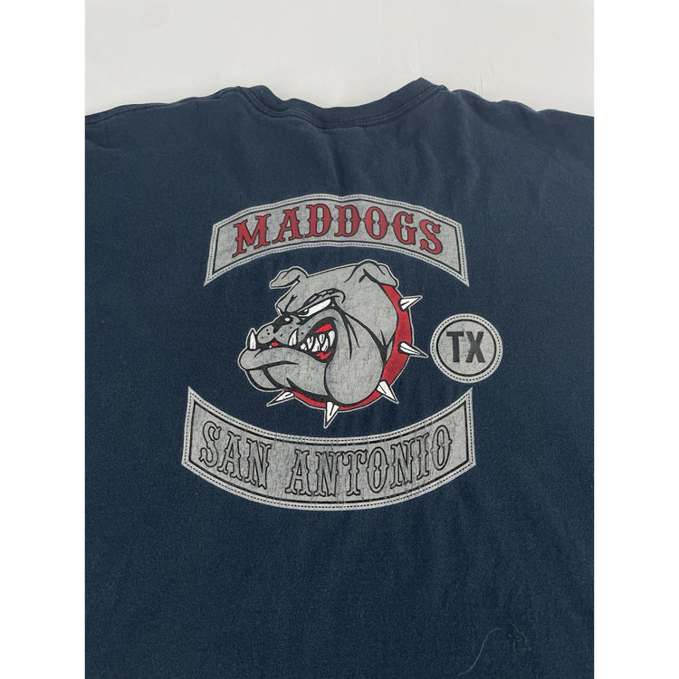 Mens Gildan Heavy Cotton Mad Dog San Antione Texas Bulldog Graphic Tee Size XL