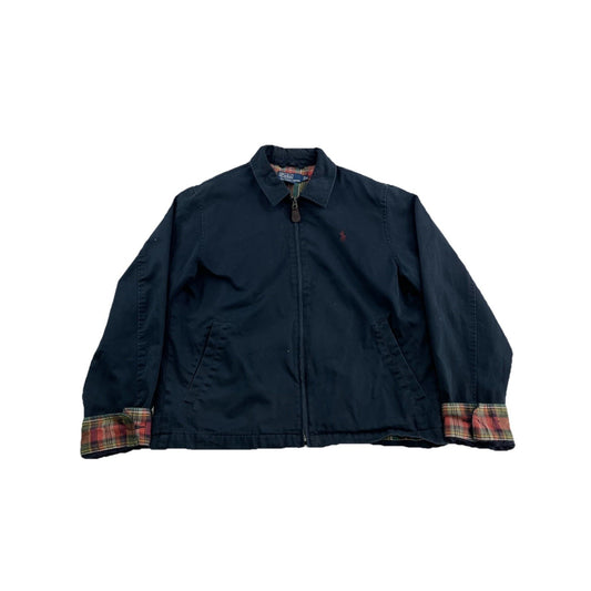 Mens Polo Ralph Lauren Size Medium Navy Blue Harrington Jacket
