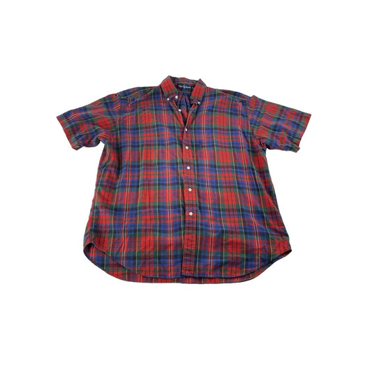 Mens Polo Ralph Lauren Blake Multicolored Plaid Button Down Shirt Size XL