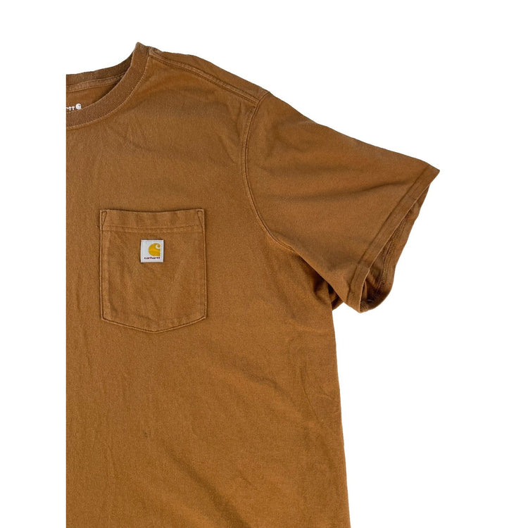 Mens Carhartt Clay Brown Loose Fit Short Sleeve Pocket T Shirt Size 3X