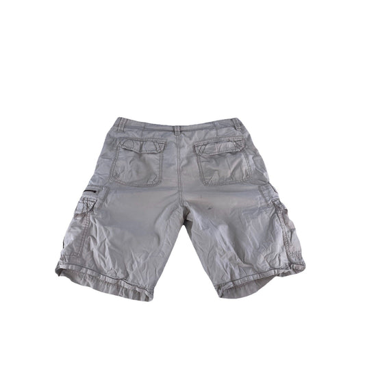 Men’s Unionbay Beige Cotton Utility Multi-Pocket Cargo Shorts Size 34