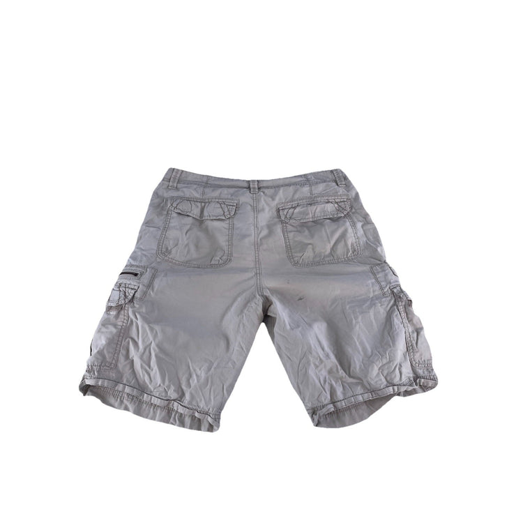 Men’s Unionbay Beige Cotton Utility Multi-Pocket Cargo Shorts Size 34