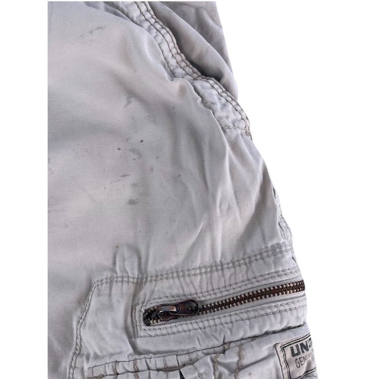 Men’s Unionbay Beige Cotton Utility Multi-Pocket Cargo Shorts Size 34