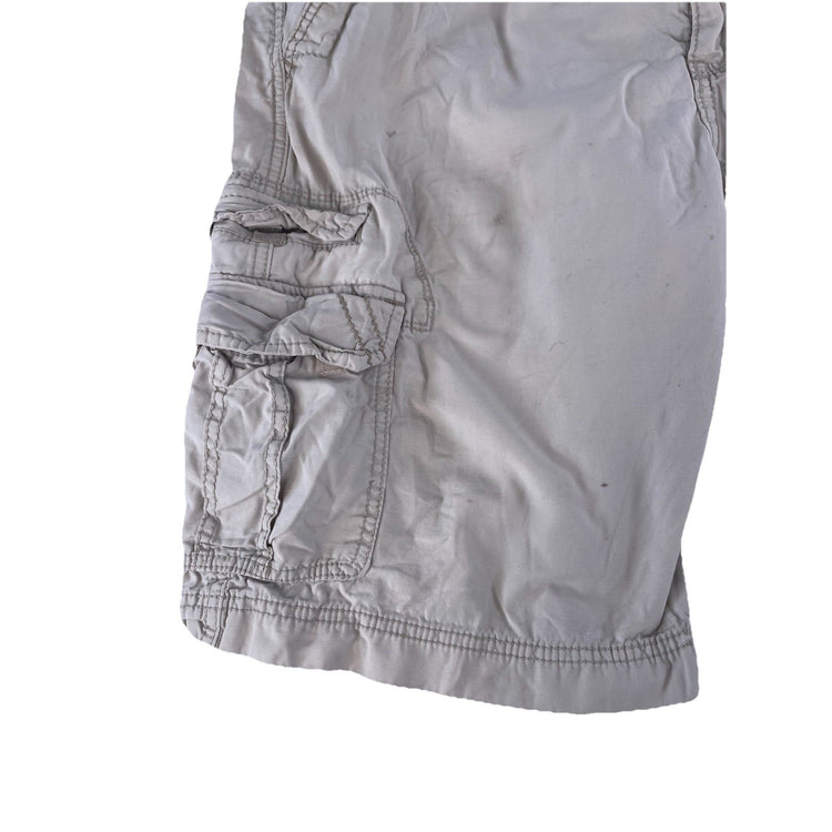 Men’s Unionbay Beige Cotton Utility Multi-Pocket Cargo Shorts Size 34