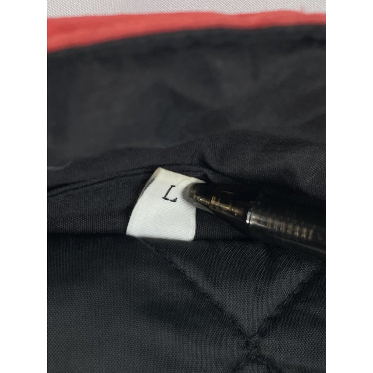 Mens Vintage Chase Authentics NASCAR Black Red Checkered Racing Jacket SIZE L