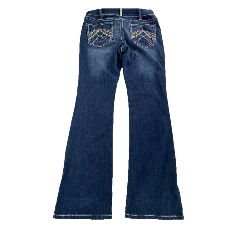 Women’s Ariat REAL Denim Low Rise Bootcut Blue Jeans Size 33r