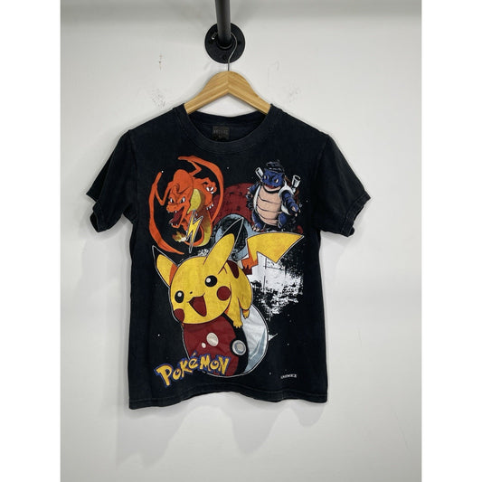 Animex Youth M/L Pokemon Shirt AOP pikachu blastoise charizard Y2k