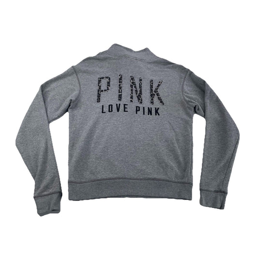 Womens Victoria’s Secret PINK Grey Quarter Zip Sweater Size XS