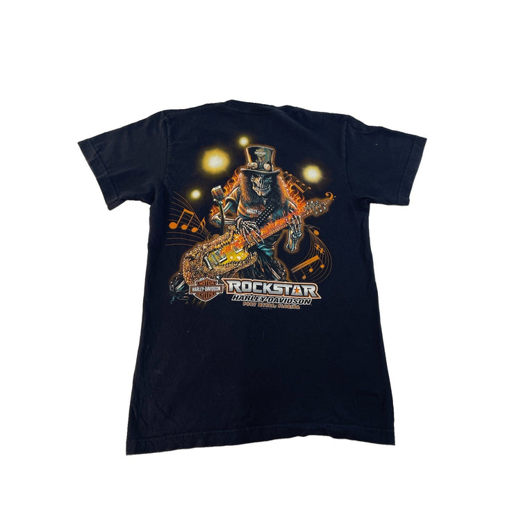 Mens 2020 Harley-Davidson T-Shirt Fort Myers FL Rockstar Skeleton size S