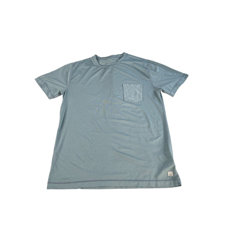 Men Vuori Sage Light Green Heathered Tradewind Performance Pocket T-Shirt Size L