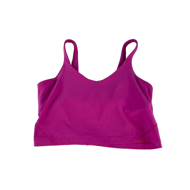 Womens Lululemon Magenta Pink Scoop Neck Sports Bra Size 12