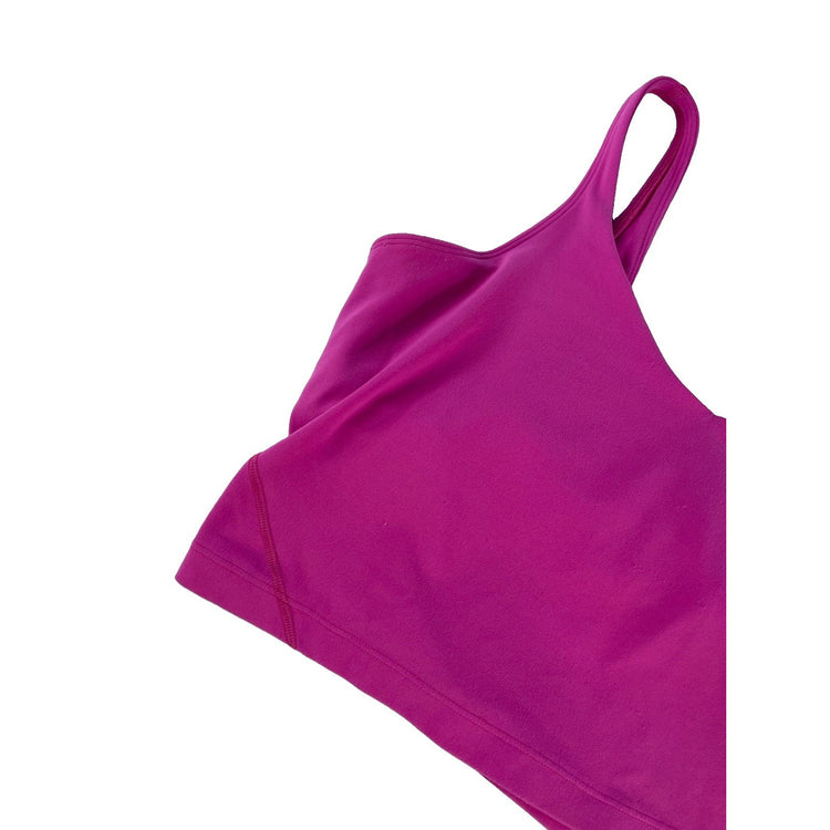 Womens Lululemon Magenta Pink Scoop Neck Sports Bra Size 12