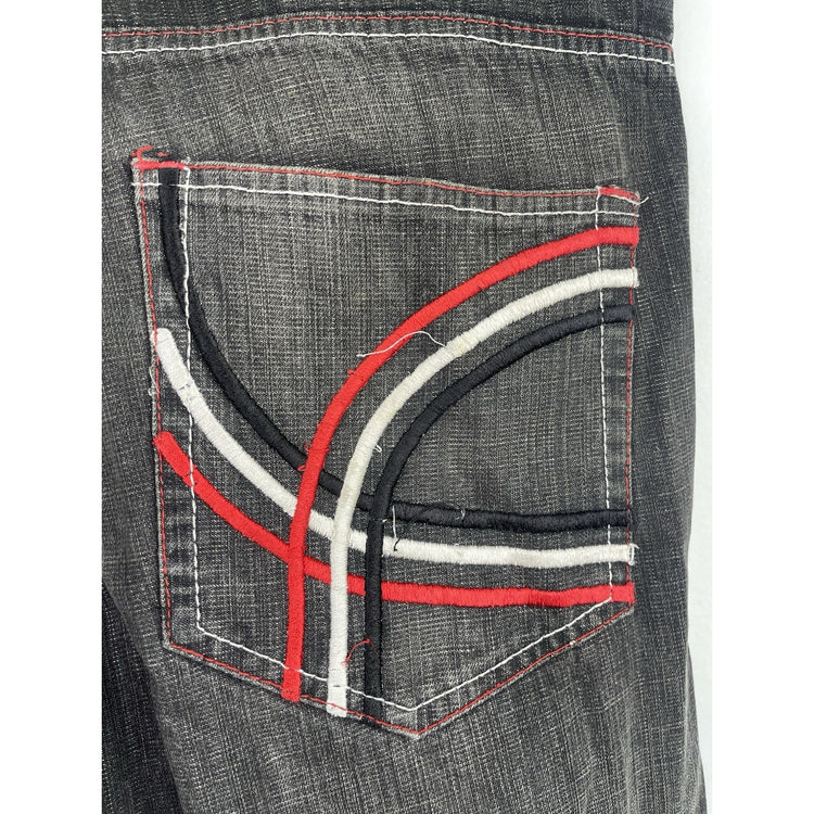 Evolution In Design Y2K Black Denim Jean Shorts Size 34