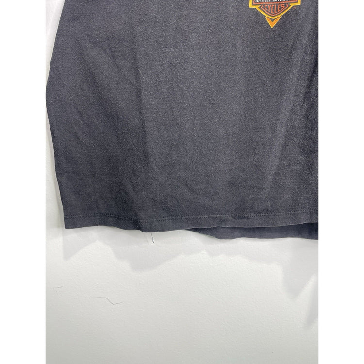Mens VTG Harley Davidson Corpus Christi TX Flaming Sleeves Graphic T Shirt Sz XL