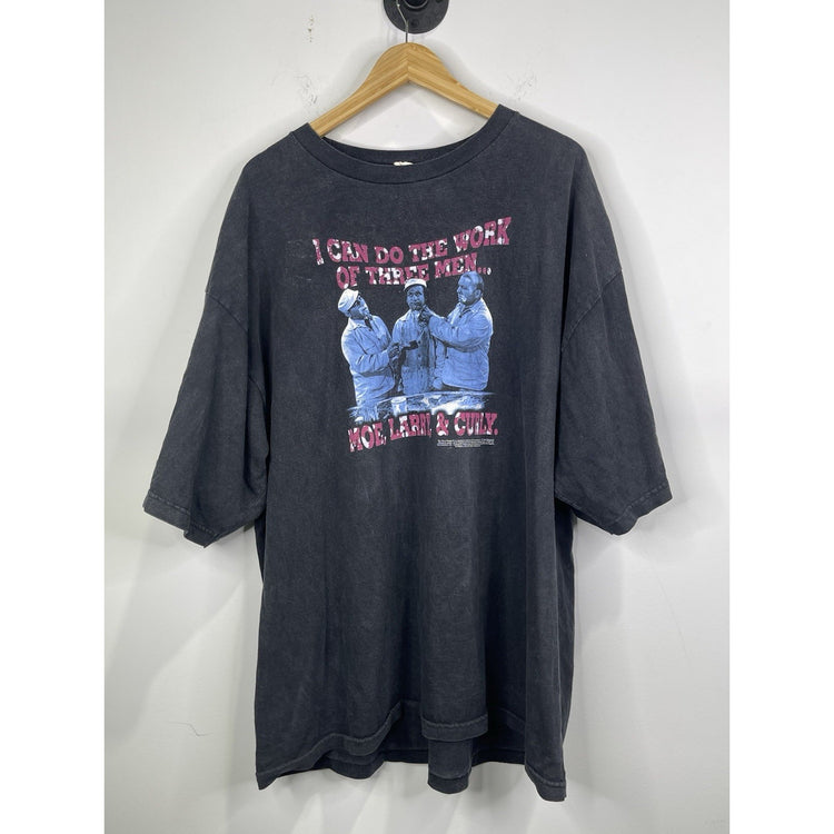Vintage Mens The Three Stooges Black Short Sleeve T Shirt Sz XL