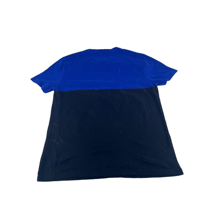 Mens Polo Ralph Lauren Blue & Black Large Logo Print T-Shirt Size L