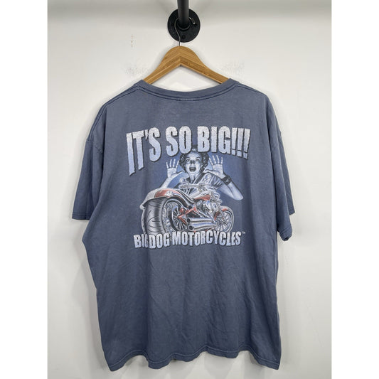 Big Dogs Motorcycles Size 2XL Blue T-shirt “it’s So Big!!!”