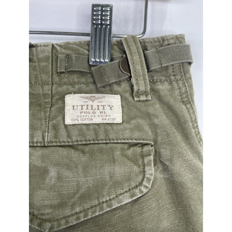 Polo Ralph Lauren Utility Surplus Chino Cargo Pants Mens 30X30 Olive Classic Fit