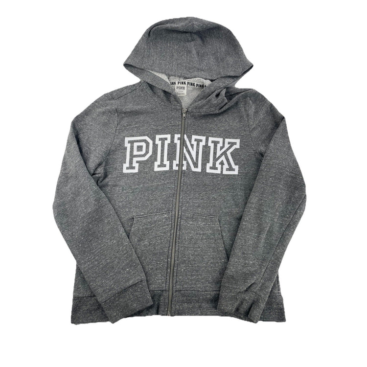 Women’s Victoria’s Secret PINK Grey Zip-Up Hoodie Size L